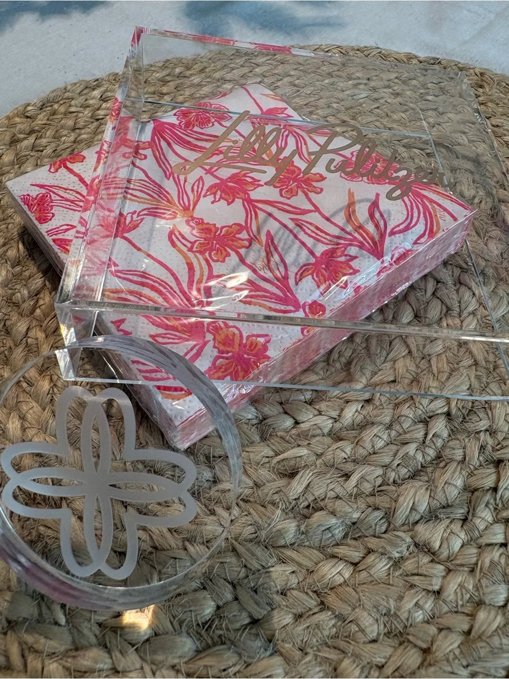 Lilly Pulitzer Napkin Holder, Weight, Napkins